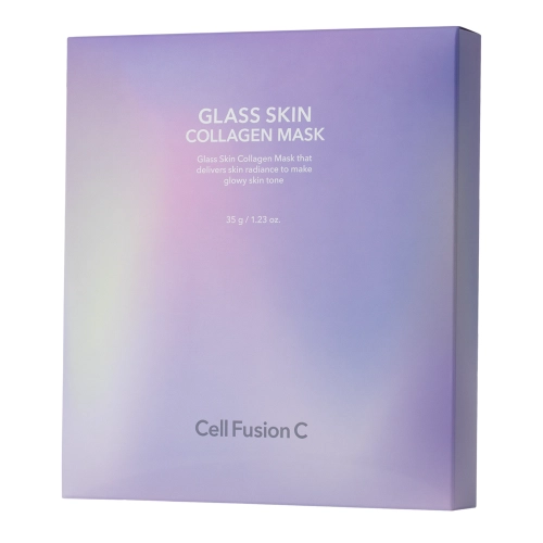 Cell Fusion C - Glass Skin Collagen Masks - Zestaw Wygładzających Masek Hydrożelowych z Efektem Glass Skin - 5x35g