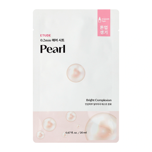 Etude House - 0.2mm Therapy Air Mask - Pearl - Wygładzająco - Rozświetlająca Maseczka - 20ml