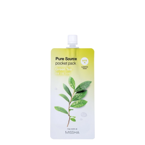 Missha - Pure Source Pocket Pack - Green Tea - Nawilżająca Maska do Twarzy - 10ml