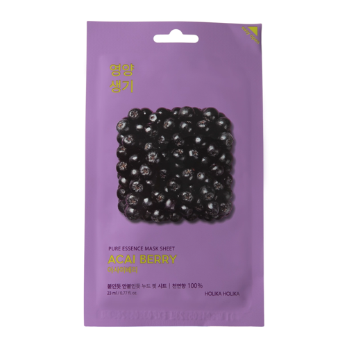 Holika Holika - Pure Essence Mask Sheet - Acaiberry - Maska w Płachcie z Ekstraktem z Jagód Acai - 23ml