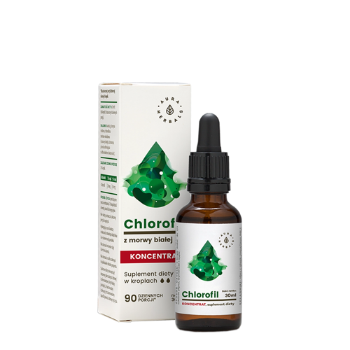 Aura Herbals - Chlorofil z Morwy Białej Koncentrat - Krople - 30ml