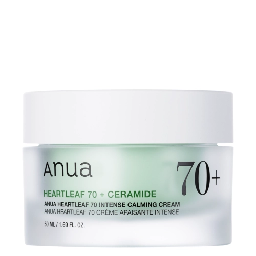 Anua - Heartleaf 70 Intense Calming Cream - Kojący Krem do Twarzy z Ekstrakem z Pstrolistki - 50ml