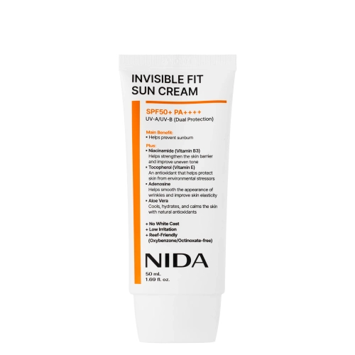 NIDA - Invisible Fit Sun Cream - Krem do Twarzy z Filtrem - 50ml
