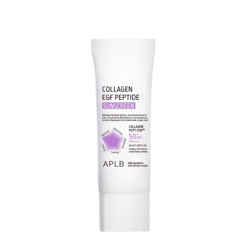 APLB - Collagen EGF Peptide Sunscreen SPF50+ PA++++ - Nawilżający Krem do Twarzy z Filtrem - 40ml