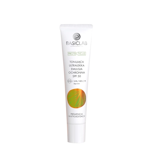 BasicLab - Tonująca Ultralekka Emulsja Ochronna SPF50 PA ++++ - 40ml