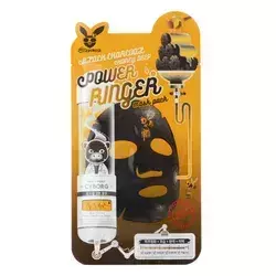 Elizavecca - Black Charcoal Honey Deep Power Ringer Mask - Miodowa Maska w Płachcie - 23ml