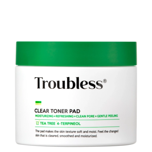 Troubless - Clear Toner Pad - Złuszczające Płatki do Twarzy - 60szt