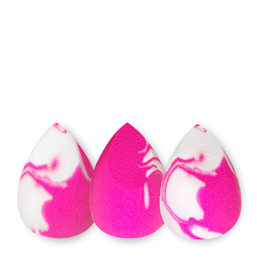 Ibra Makeup - Makeup Blender - Zestaw Gąbeczek - Trio Marmurkowe - 3szt