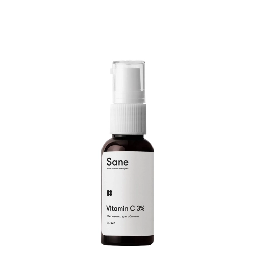 Sane - Vitamin C 3% Moisturizing & Brightening Serum - Rozświetlająco-Nawilżające Serum do Twarzy - 30ml