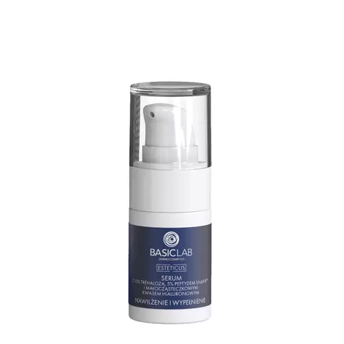 BasicLab - Esteticus - Nawilżenie i Wypełnienie - Serum z 10% Trehalozą, 5% Peptydem i Kwasem Hialuronowym - 15ml