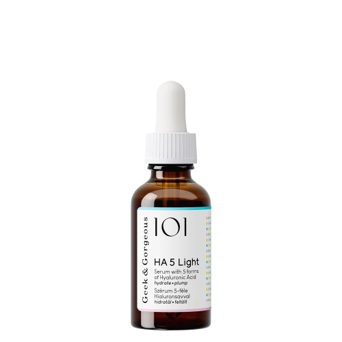 Geek & Gorgeous - HA 5 Light - Serum z 5 Formami Kwasu Hialuronowego do Skóry Mieszanej i Tłustej - 30ml