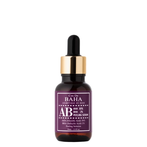Cos De BAHA - AHA 30% BHA 2% Peeling Serum (AB) - Serum Peelingujące do Twarzy z Kwasami AHA 30% i BHA 2% - 30ml